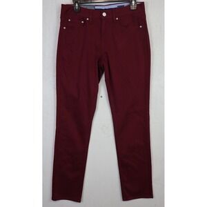 Mens Vineyard Vines 5 Pocket Pants Size 30x32 Crimson Red Cotton Leedward Luxe